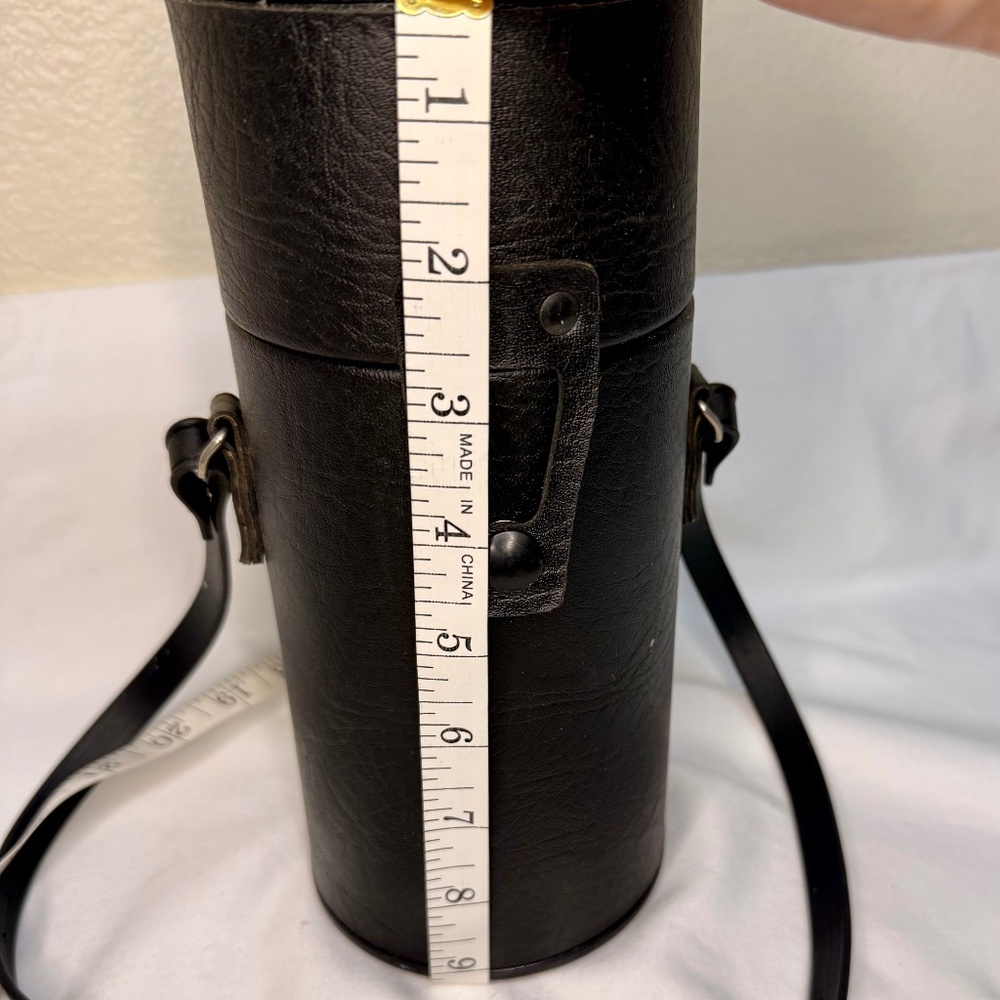 Unbranded Hard Lens Case 9" x 4" With Strap Snap Closure Fits 6"x3"Diameter Lens